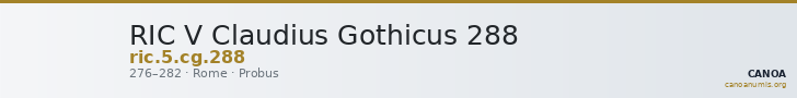 RIC V Claudius Gothicus 288 — CANOA