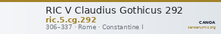 RIC V Claudius Gothicus 292 — CANOA