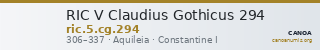 RIC V Claudius Gothicus 294 — CANOA