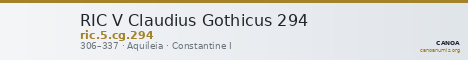 RIC V Claudius Gothicus 294 — CANOA