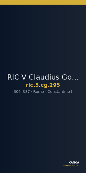 RIC V Claudius Gothicus 295 — CANOA