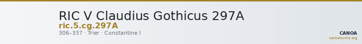 RIC V Claudius Gothicus 297A — CANOA