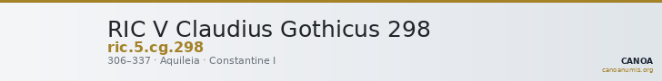 RIC V Claudius Gothicus 298 — CANOA