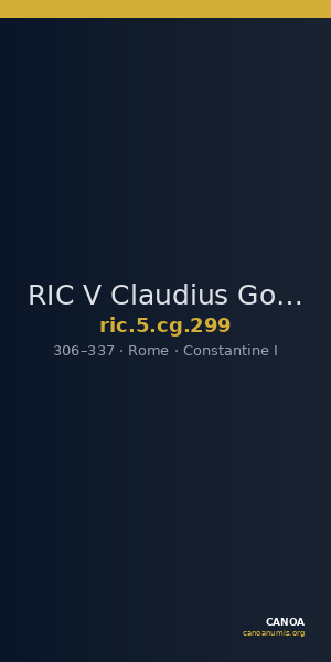 RIC V Claudius Gothicus 299 — CANOA