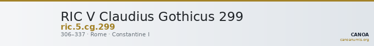 RIC V Claudius Gothicus 299 — CANOA
