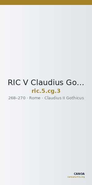 RIC V Claudius Gothicus 3 — CANOA