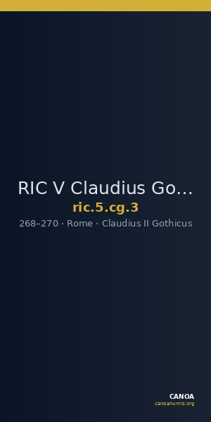 RIC V Claudius Gothicus 3 — CANOA