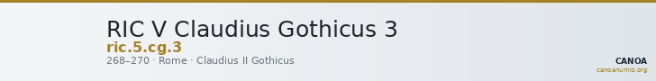 RIC V Claudius Gothicus 3 — CANOA