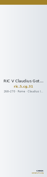 RIC V Claudius Gothicus 31 — CANOA