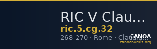 RIC V Claudius Gothicus 32 — CANOA