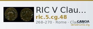 RIC V Claudius Gothicus 48 — CANOA