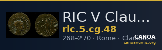 RIC V Claudius Gothicus 48 — CANOA
