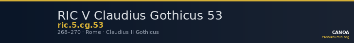 RIC V Claudius Gothicus 53 — CANOA
