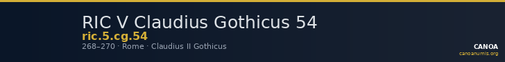 RIC V Claudius Gothicus 54 — CANOA