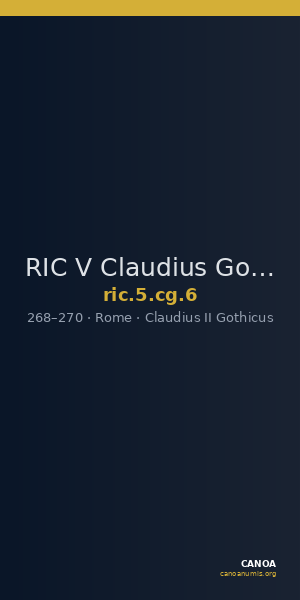 RIC V Claudius Gothicus 6 — CANOA