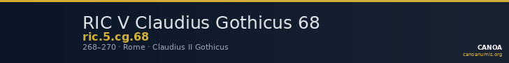 RIC V Claudius Gothicus 68 — CANOA