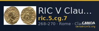 RIC V Claudius Gothicus 7 — CANOA