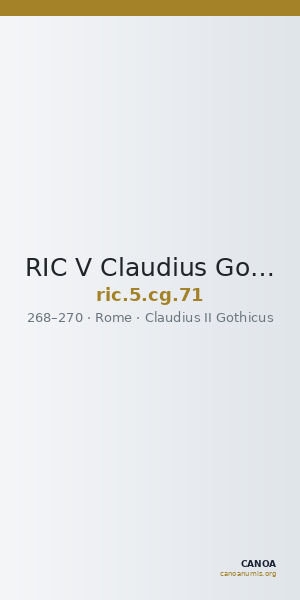 RIC V Claudius Gothicus 71 — CANOA