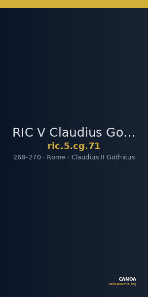 RIC V Claudius Gothicus 71 — CANOA