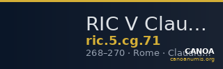 RIC V Claudius Gothicus 71 — CANOA