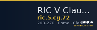 RIC V Claudius Gothicus 72 — CANOA