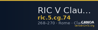 RIC V Claudius Gothicus 74 — CANOA