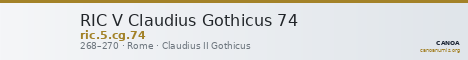 RIC V Claudius Gothicus 74 — CANOA