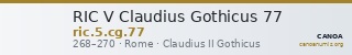 RIC V Claudius Gothicus 77 — CANOA
