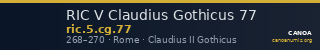 RIC V Claudius Gothicus 77 — CANOA