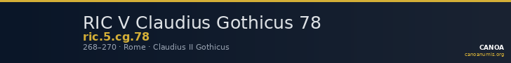 RIC V Claudius Gothicus 78 — CANOA