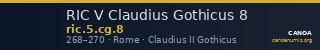 RIC V Claudius Gothicus 8 — CANOA