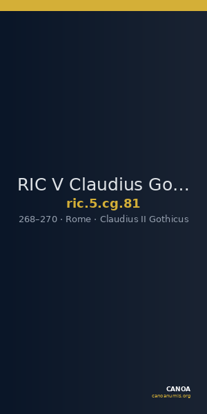 RIC V Claudius Gothicus 81 — CANOA