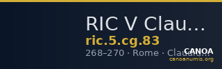 RIC V Claudius Gothicus 83 — CANOA