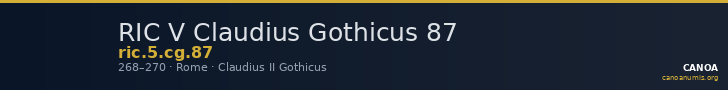 RIC V Claudius Gothicus 87 — CANOA