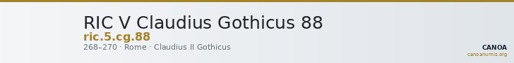 RIC V Claudius Gothicus 88 — CANOA