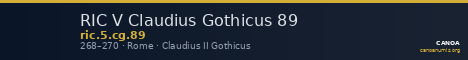 RIC V Claudius Gothicus 89 — CANOA