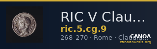 RIC V Claudius Gothicus 9 — CANOA