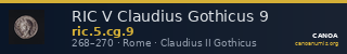 RIC V Claudius Gothicus 9 — CANOA