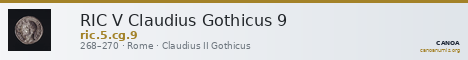 RIC V Claudius Gothicus 9 — CANOA