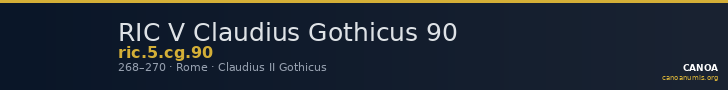 RIC V Claudius Gothicus 90 — CANOA