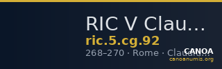 RIC V Claudius Gothicus 92 — CANOA