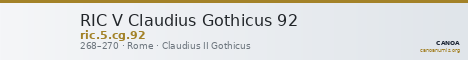 RIC V Claudius Gothicus 92 — CANOA