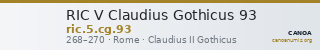 RIC V Claudius Gothicus 93 — CANOA
