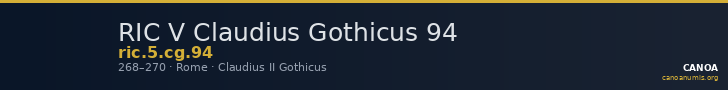 RIC V Claudius Gothicus 94 — CANOA