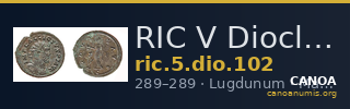 RIC V Diocletian 102 — CANOA