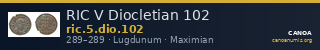 RIC V Diocletian 102 — CANOA