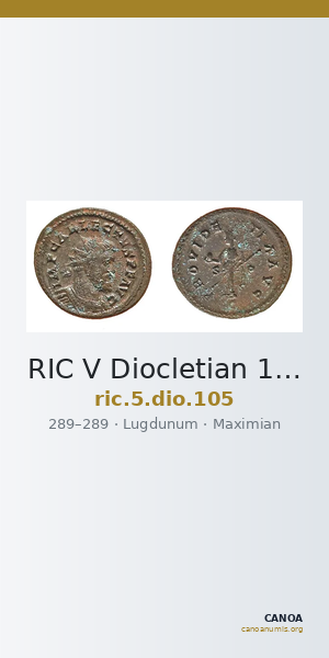 RIC V Diocletian 105 — CANOA