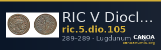 RIC V Diocletian 105 — CANOA