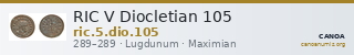 RIC V Diocletian 105 — CANOA