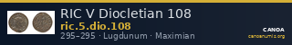 RIC V Diocletian 108 — CANOA